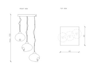 Żyrandol MEDUSE 3 stardust LGH0702 - 9 - gie el