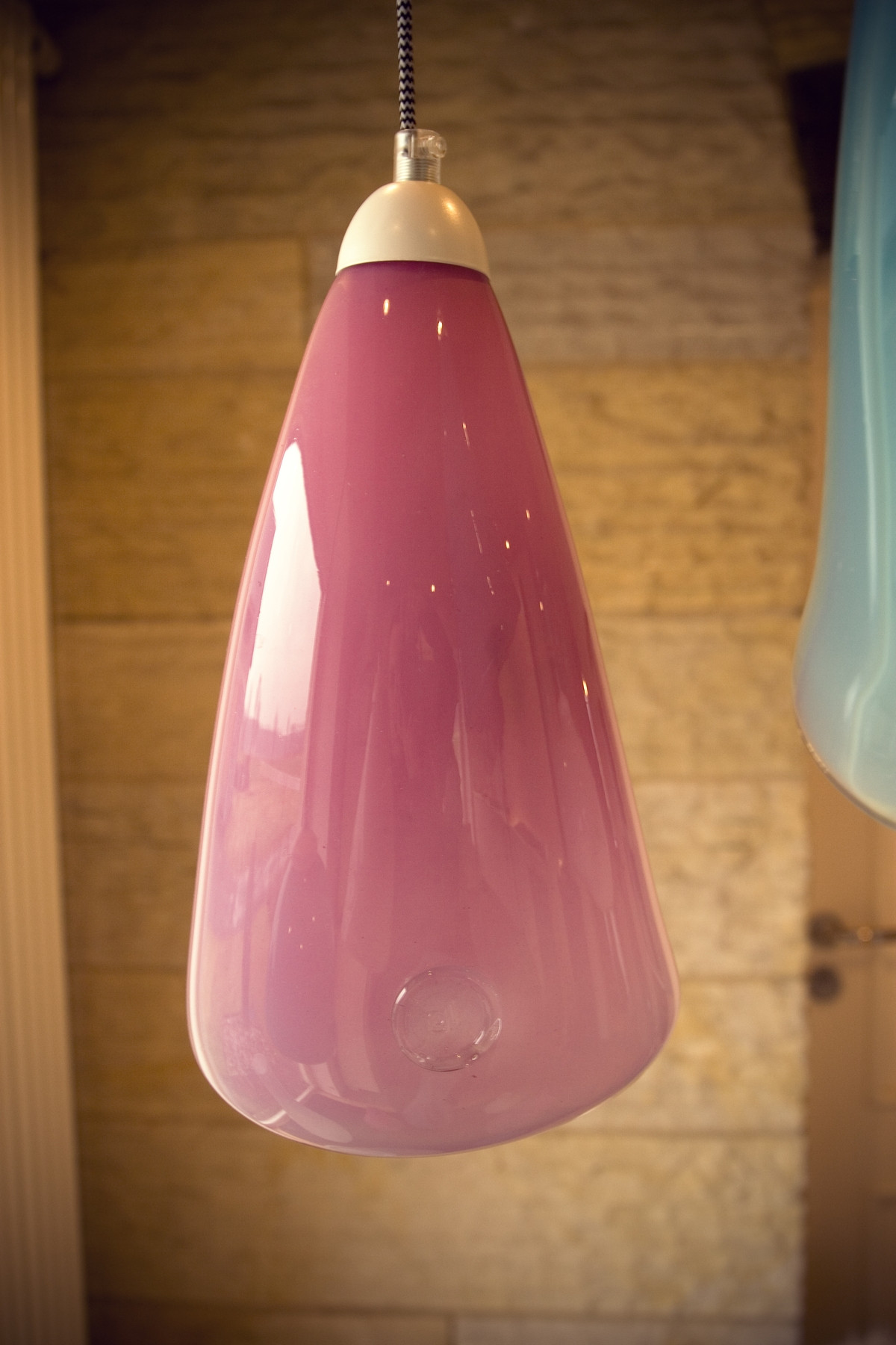 Lampa wisząca szklana HORN różowa LGH0262 - 4 - gie el