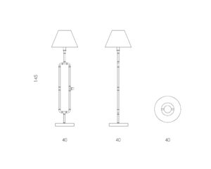 Stalowa lampa podłogowa z abażurem PORTAL I LGH0020 - 9 - gie el