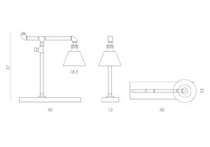 Lampa stołowa stalowa LANTERN czarna z abażurem LGH0080 - 8 - gie el