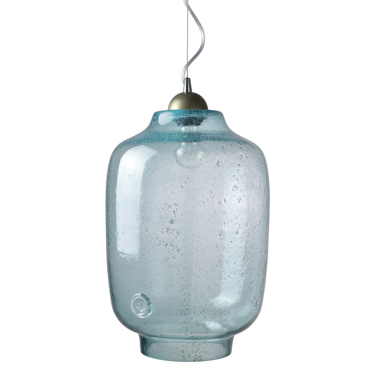 Lampa wisząca szklana BEE turkusowa LGH0101 - gie el