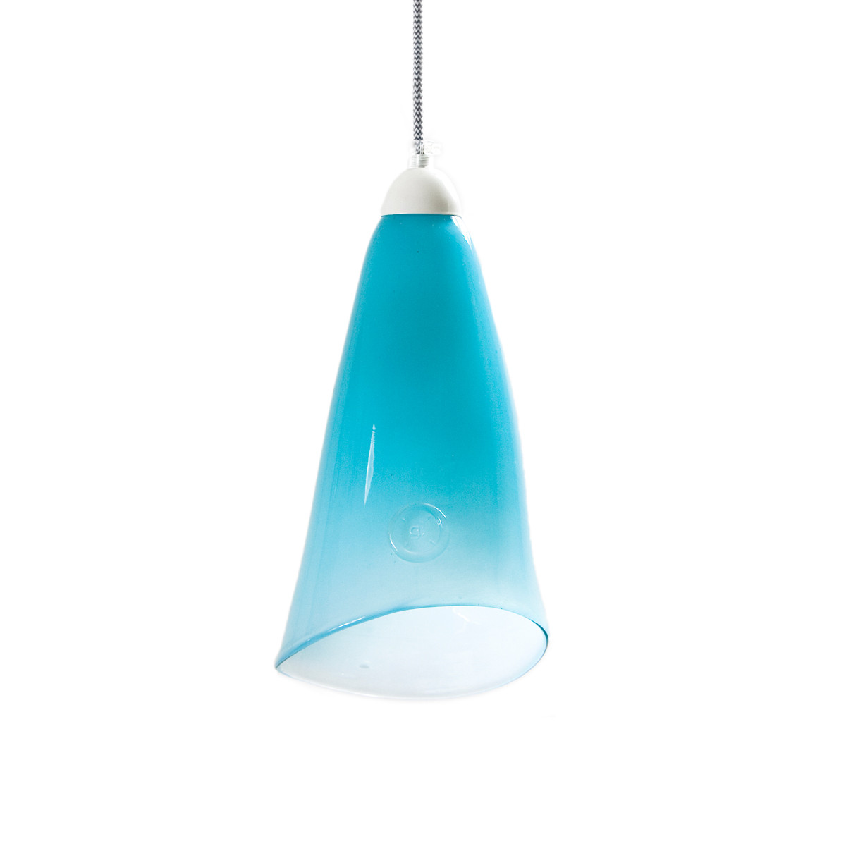 Lampa wisząca szklana HORN pastelowo turkusowa LGH0261 - gie el