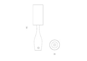 Lampa stołowa szklana miodowa z abażurem ANGEL LGH0170 - 4 - gie el