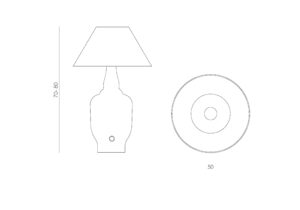 Lampa stołowa szklana miodowa z abażurem BEE LGH0180 - 6 - gie el