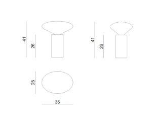 Lampa stołowa COCOON BIG AQUAREL wielobarwna LGH0611 - 8 - gie el