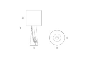 Lampa stołowa szklana z abażurem VOLCANO I LGH0582 - 5 - gie el