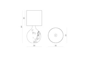 Lampa stołowa szklana z abażurem GALAXY II LGH0584 - 4 - gie el