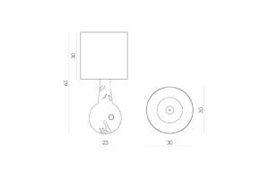 Lampa stołowa szklana z abażurem GALAXY I LGH0587 - 5 - gie el