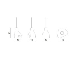 Lampa wisząca DROP turkusowa LGH0630 - 6 - gie el