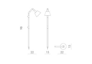 Lampa ścienna miedziana z rurek WAND z abażurem LGH0273 - 6 - gie el