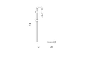 Lampa ścienna stalowa WAND z rurek czarna LGH0281 - 7 - gie el