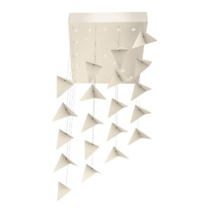 Żyrandol RECT kremowy LGH0810 - gie el