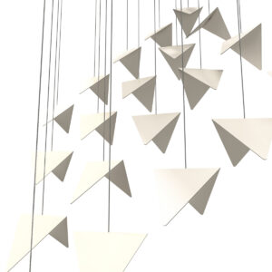 Żyrandol RECT kremowy LGH0810 - gie el