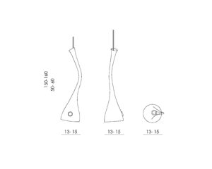 Lampa wisząca szklana SWAN royal pink LGH0382