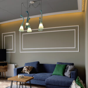 Lampa wisząca szklana SWAN mystic turquoise LGH0381