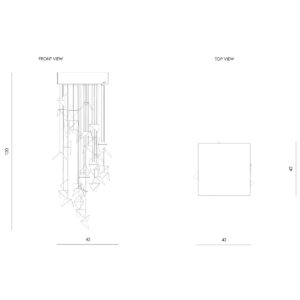 Żyrandol Portal czarno rdzawy LGH0831 - gie el