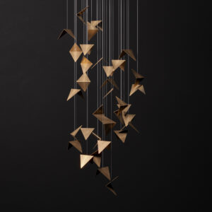 Żyrandol PORTAL złoty LGH0832