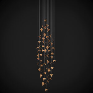 Żyrandol HIVE 2 złoty LGH0982