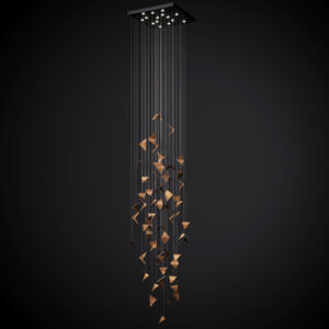 Żyrandol HIVE 2 złoty LGH0982