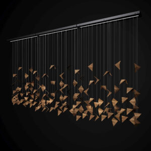 Żyrandol FALL 3 złoty LGH0942