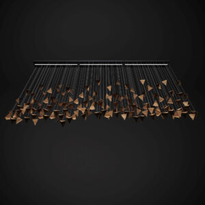 Żyrandol FALL 3 złoty LGH0942