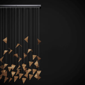 Żyrandol FALL 3 złoty LGH0942