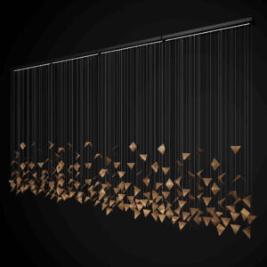 Żyrandol FALL 4 złoty LGH0952