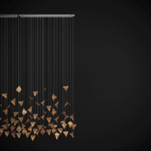 Żyrandol FALL 4 złoty LGH0952