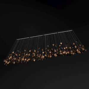 Żyrandol FALL 4 złoty LGH0952