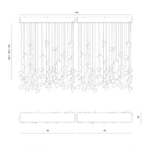 Żyrandol FALL 2 rdzawy LGH0931