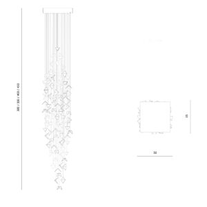 Żyrandol HIVE 3 rdzawy LGH0991