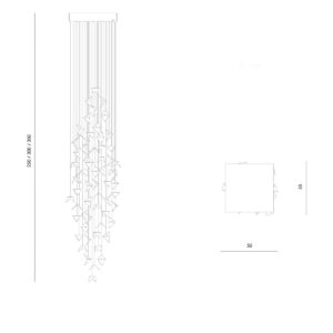 Żyrandol HIVE 2 złoty LGH0982