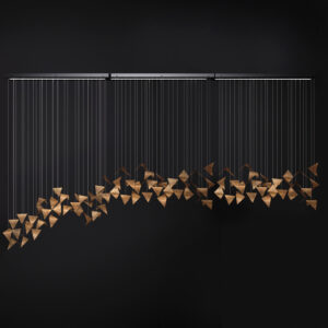 Żyrandol FLOW złoty LGH0962