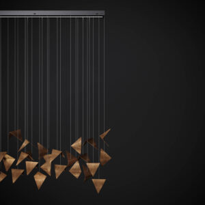 Żyrandol FLOW złoty LGH0962