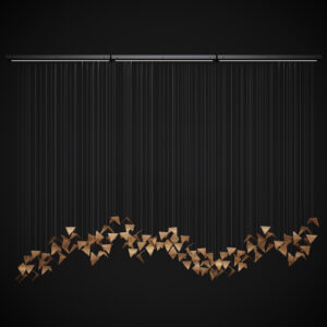 Żyrandol TIDE złoty LGH0972