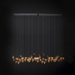 Żyrandol PLAIN 2 złoty LGH0912