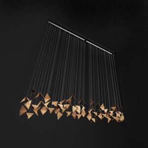 Żyrandol PLAIN 2 złoty LGH0912