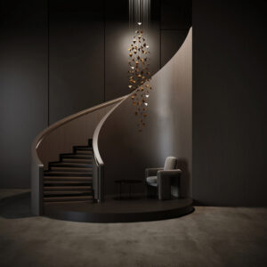 Żyrandol HIVE 3 złoty LGH0992