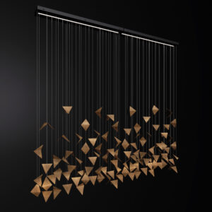 Żyrandol FALL 2 złoty LGH0932