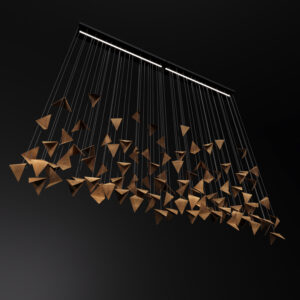 Żyrandol FALL 2 złoty LGH0932