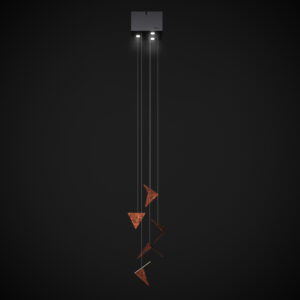 Żyrandol FINE rdzawy LGH1001