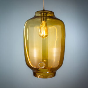 Lampa wisząca szklana BEE miodowa LGH0100