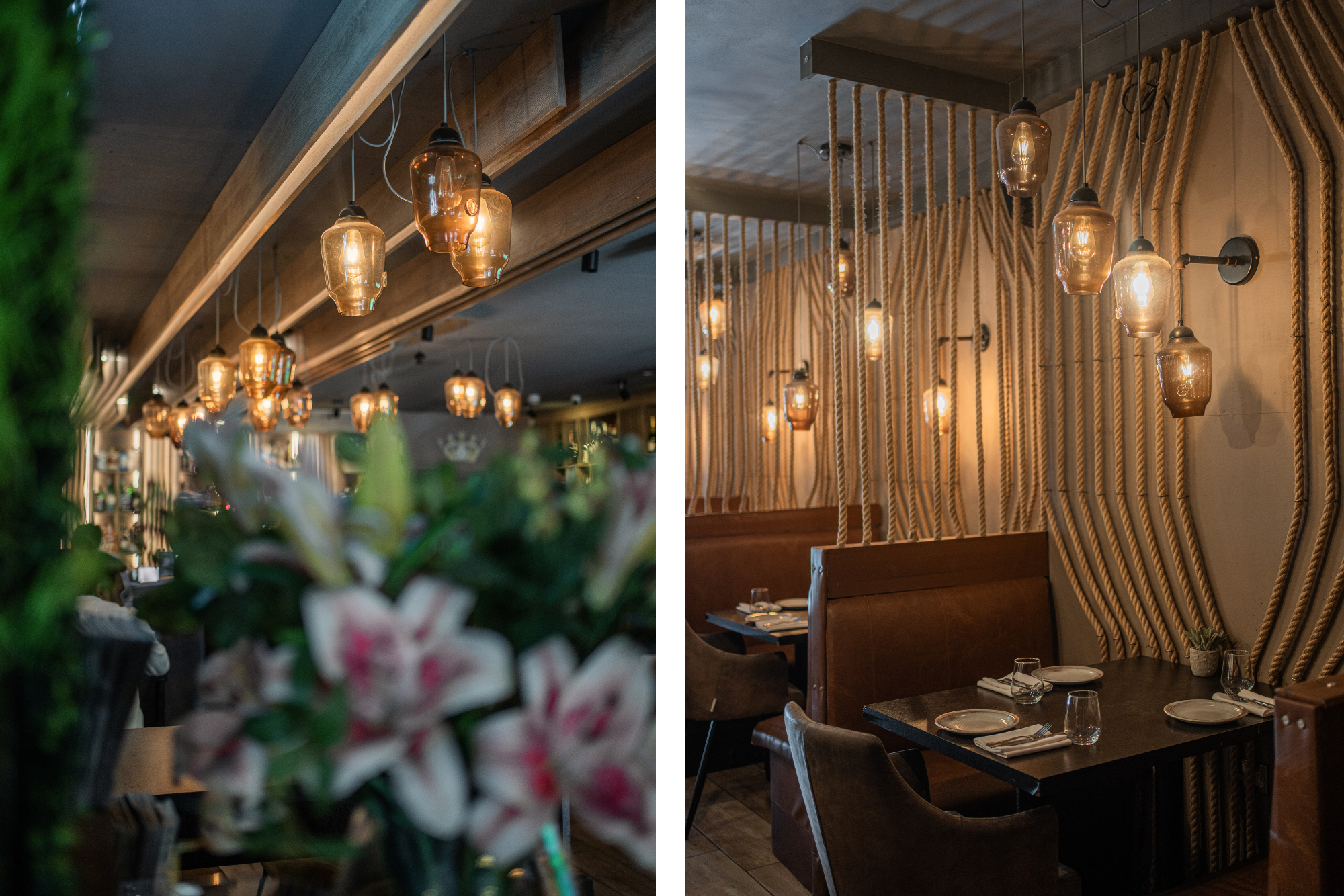 lighting to the restaurant