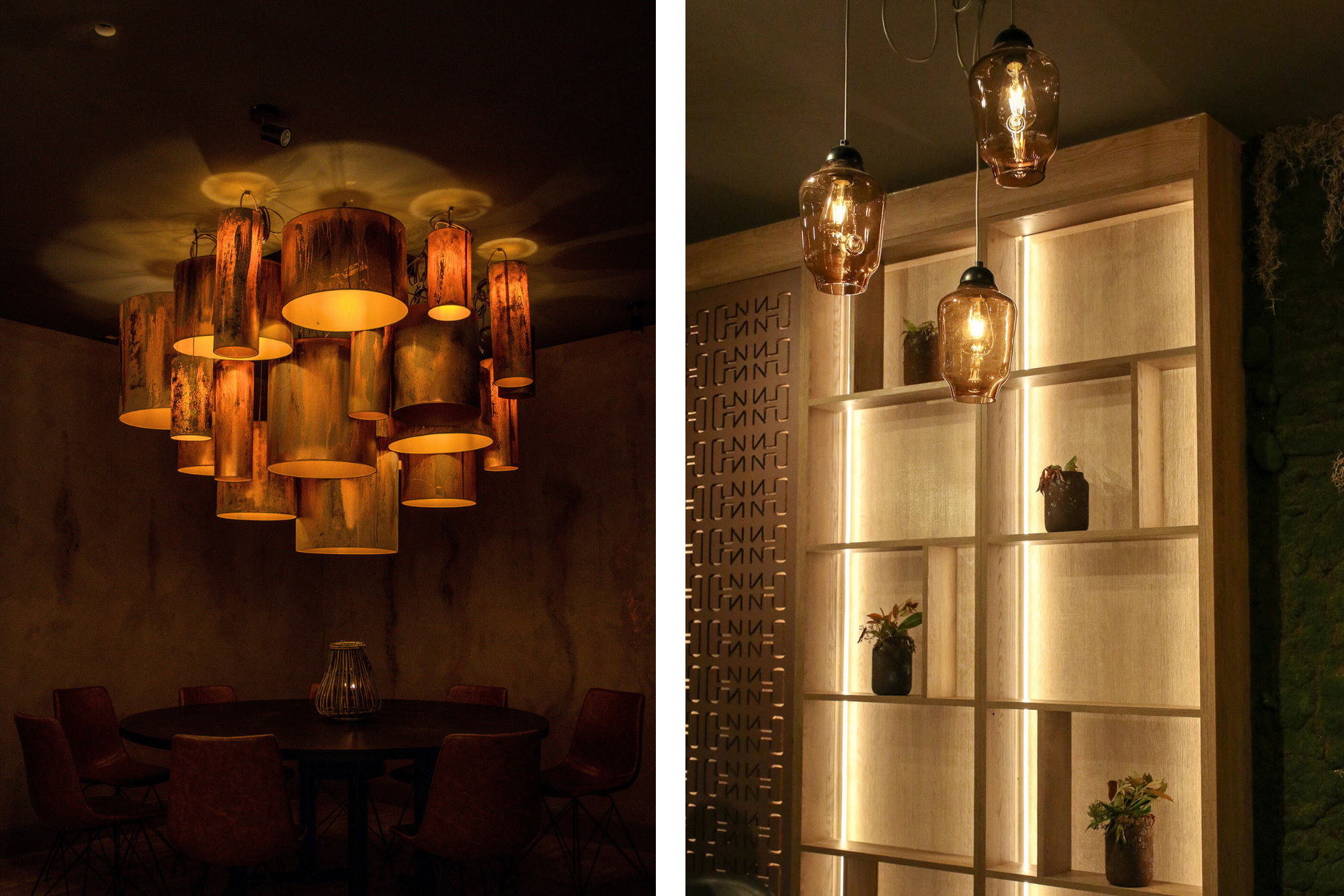 spectacular bespoke chandelier in a restaurant