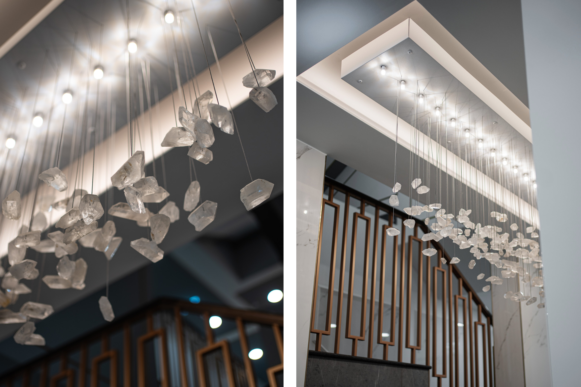 chandelier to the residence lobby