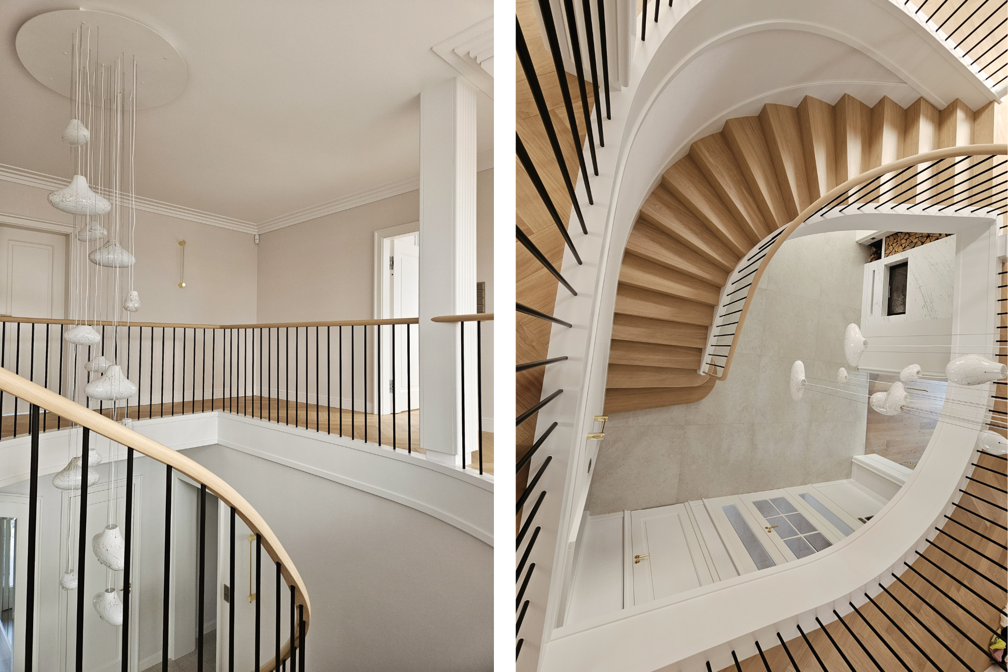 bespoke chandelier at house foyer