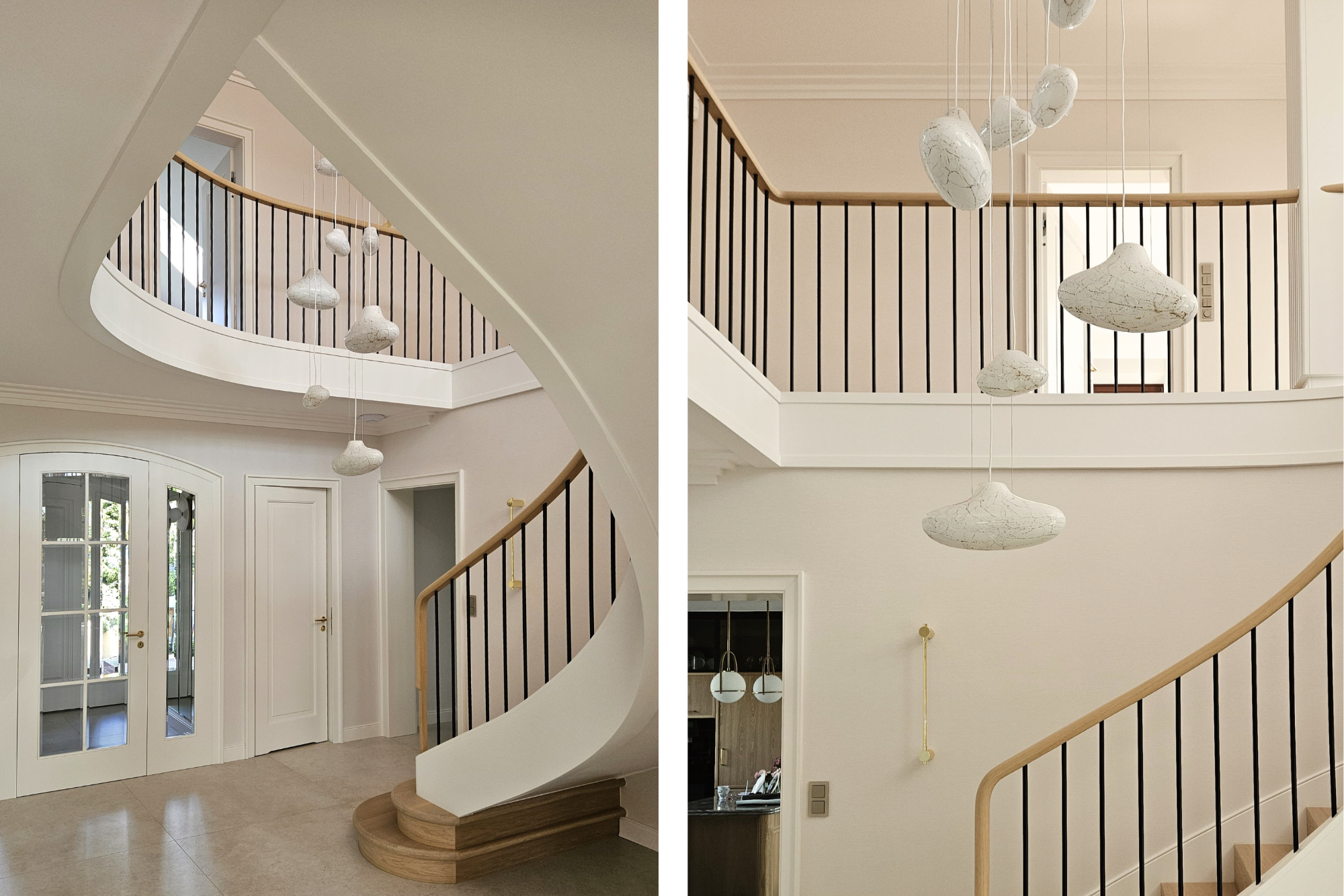 bespoke chandelier at house foyer