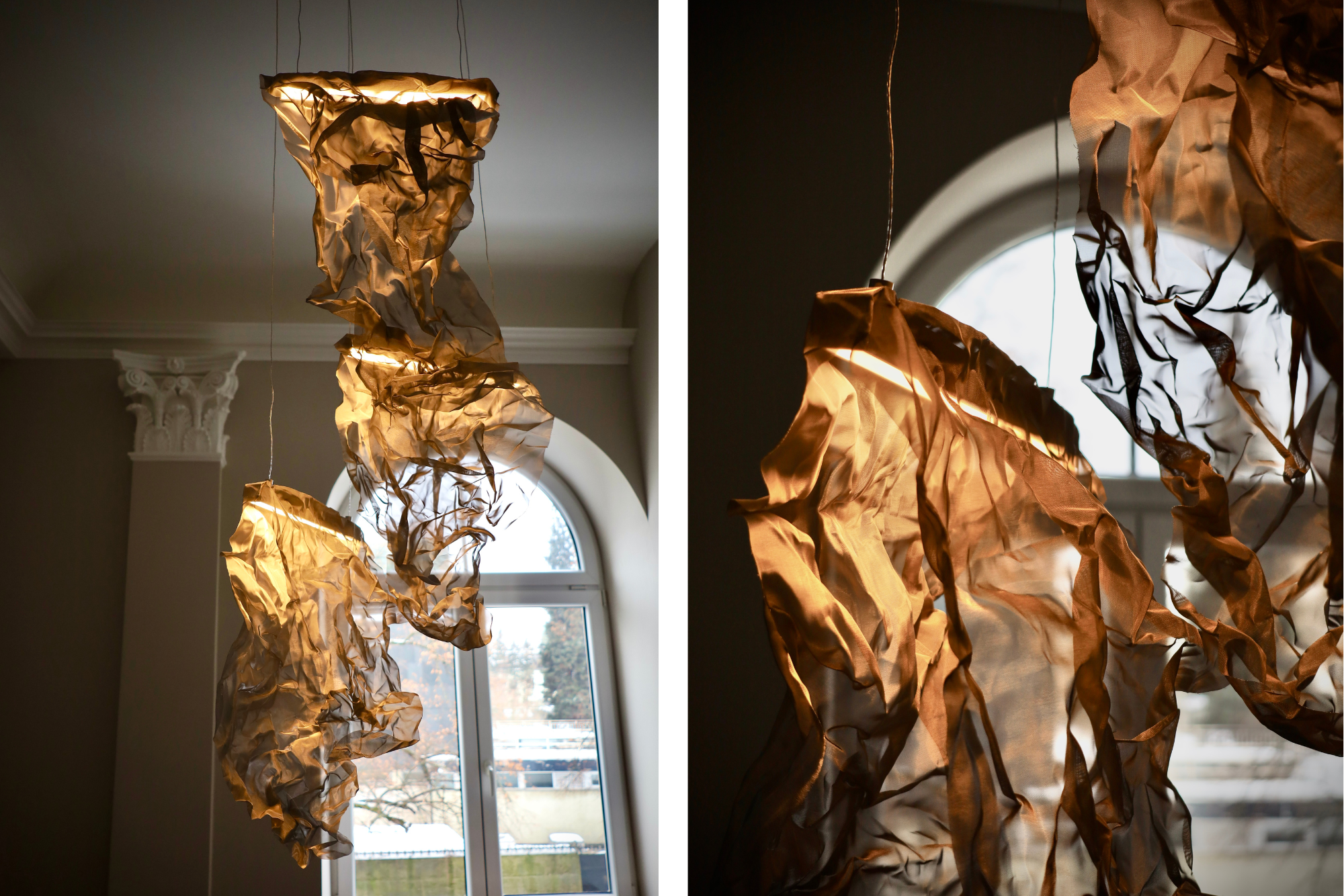 immersive lamps at minimalist office