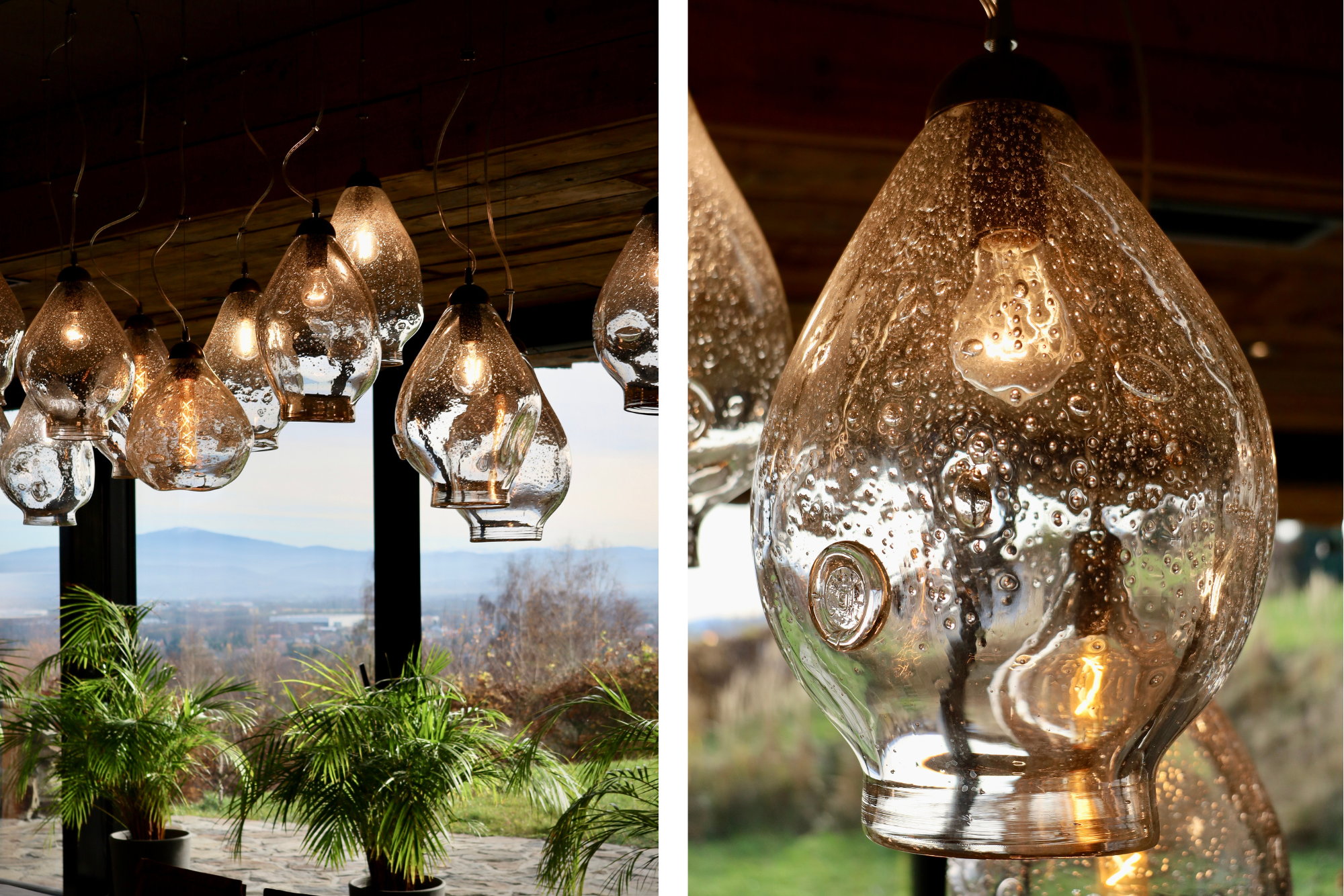 fine glass chandelier BUBBLES