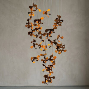 Chandelier NERIDA 2 made of naturally rusted metal